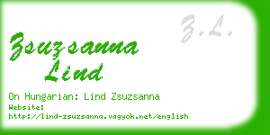 zsuzsanna lind business card